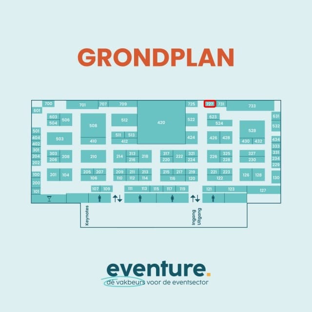 Grondplan Eventure beurs MeteoSupport
