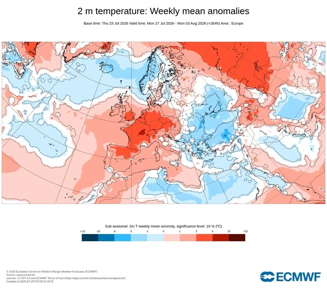 ECMWF temperatuurafwijking week 1
